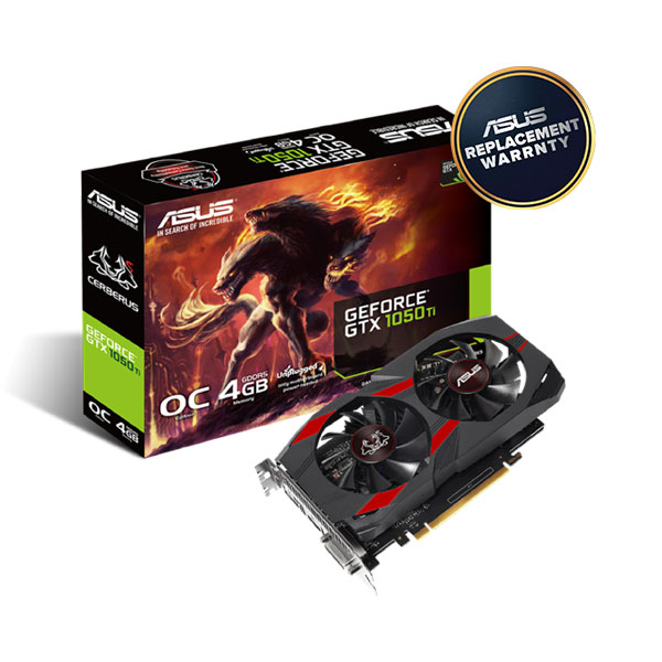 ASUS Cerberus GeForce GTX 1050 Ti OC Edition 4GB GDDR5 Graphics Card