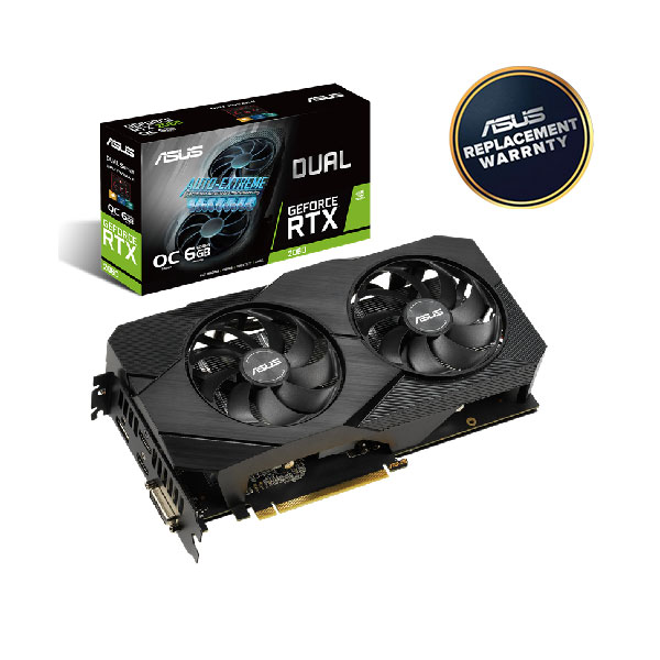ASUS Dual GeForce RTX 2060 OC edition EVO 6GB GDDR6 Graphics Card