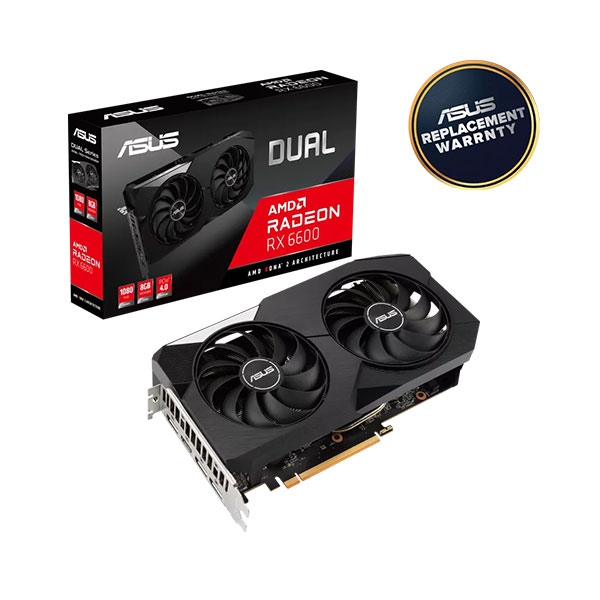 ASUS Dual Radeon RX 6600 8GB GDDR6 Graphics Card