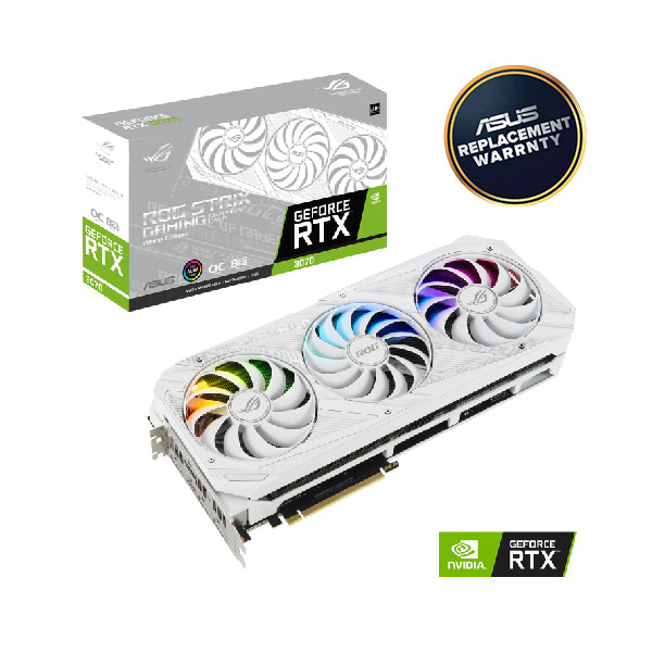 ASUS ROG Strix GeForce RTX 3070 V2 White OC Edition 8GB GDDR6 Graphics Card