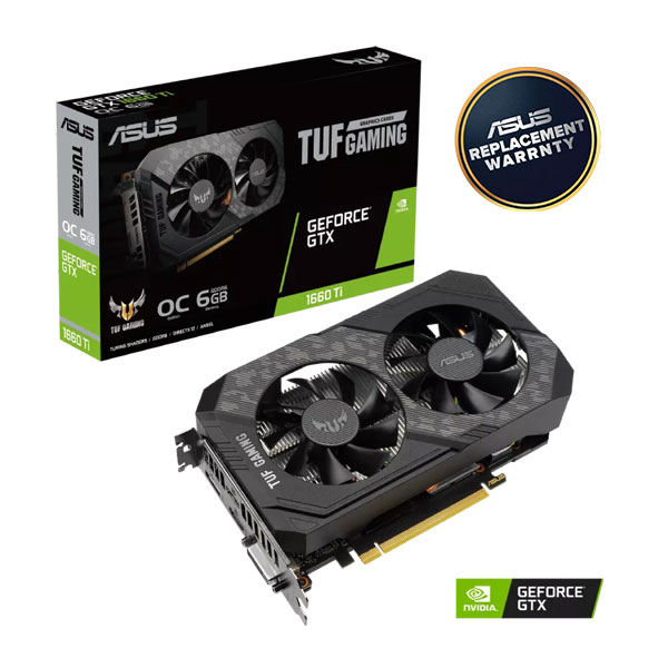ASUS TUF Gaming GeForce GTX 1660 Ti EVO OC Edition 6GB GDDR6 Graphics Card