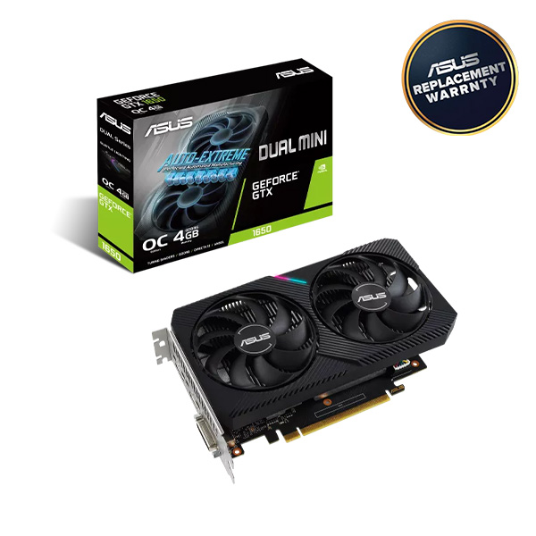 ASUS Dual GeForce GTX 1650 MINI OC edition 4GB GDDR6 Graphics Card