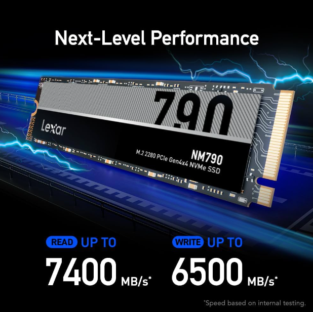 Lexar NM790 512GB Gen 4 NVME M.2 2280 SSD