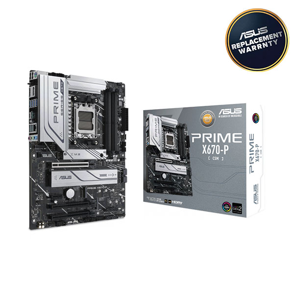 Asus PRIME X670-P-CSM DDR5 AM5 ATX Motherboard