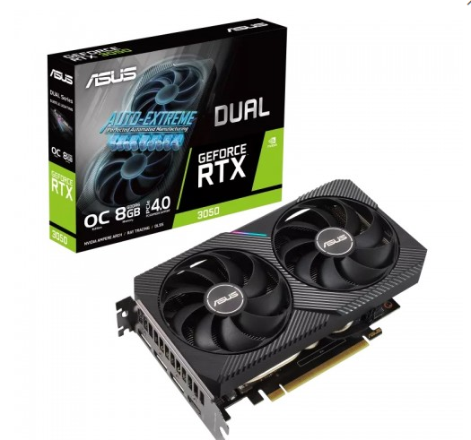 ASUS Dual GeForce RTX 3050 OC Edition 8GB GDDR6 Graphics Card