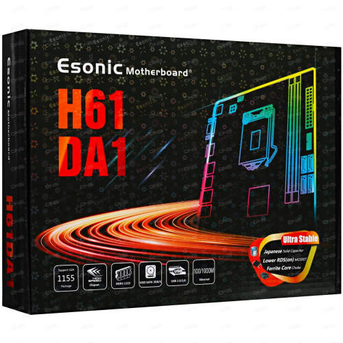 Esonic H61DA1 DDR-3 2nd/3rd Gen NVME Support M-ATX Motherboard